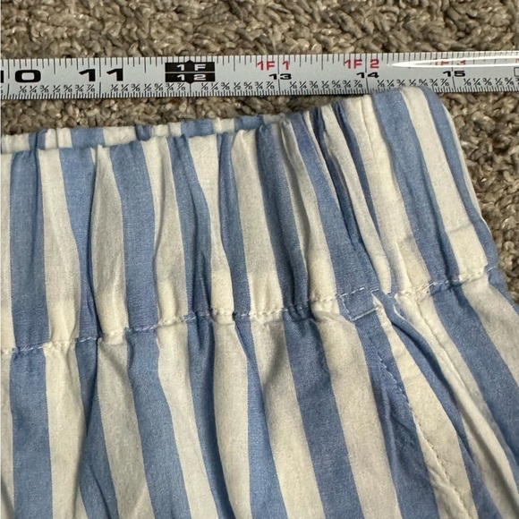 On-34th for Macy's Blue White Striped Shorts Small Pull On Pockets - Picture 8 of 13